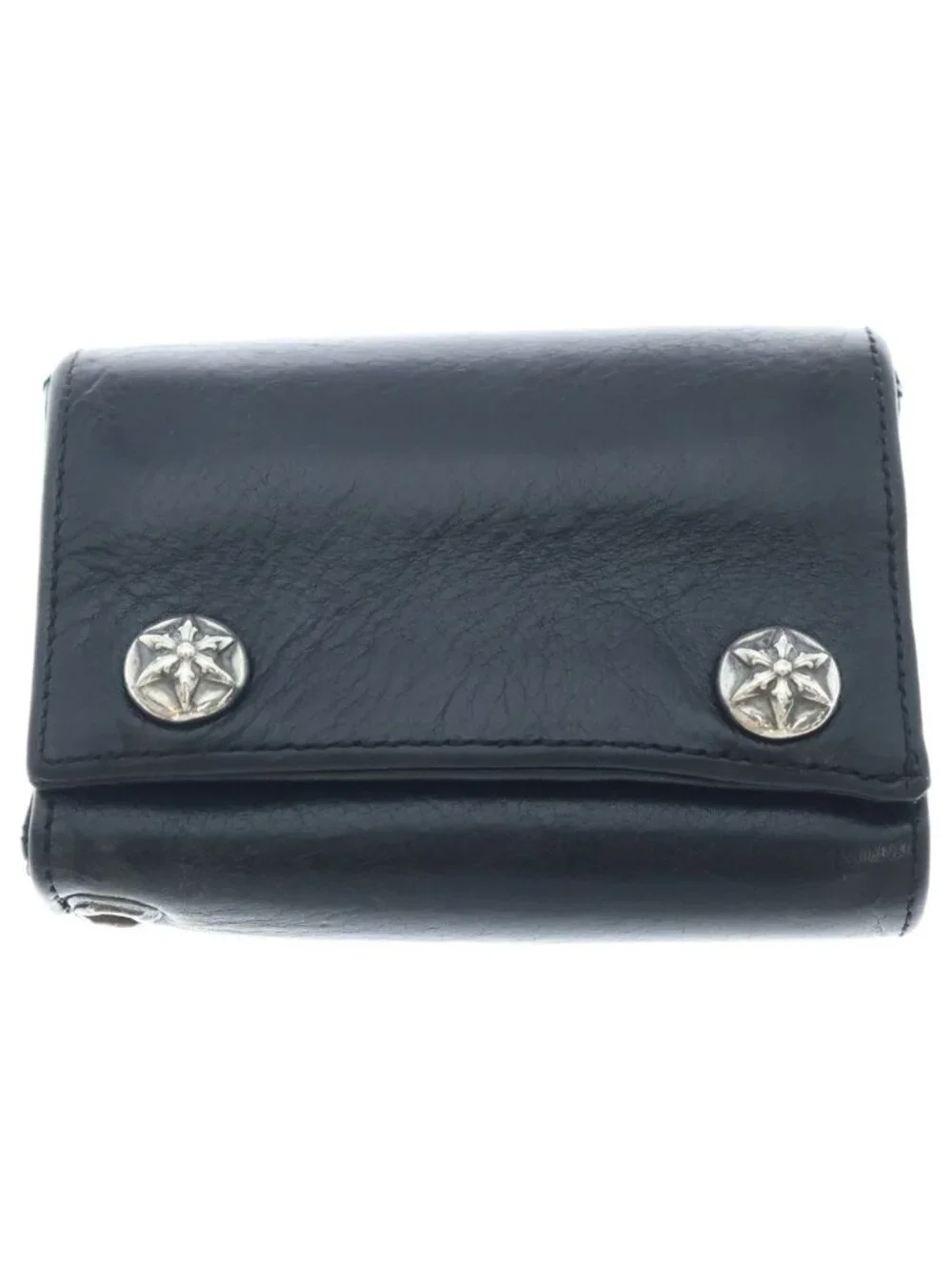 Chrome Hearts Star Leather Wallet Black